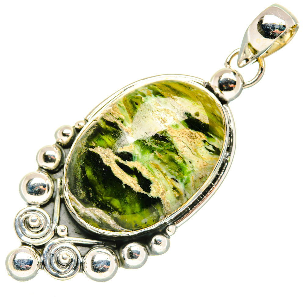 Australian Green Opal Pendants handcrafted by Ana Silver Co - PD30170 - Photo 2