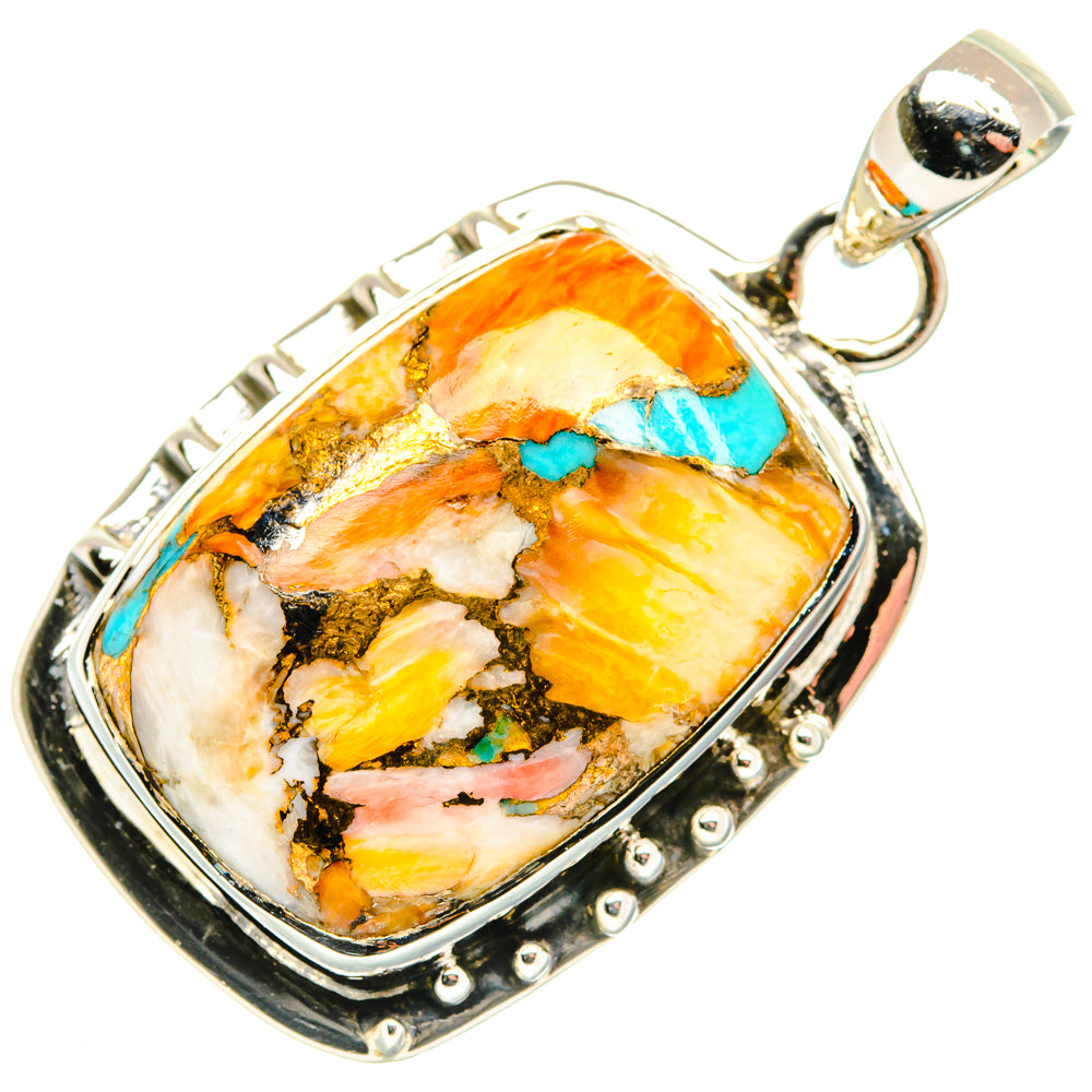 Spiny Oyster Turquoise Pendants handcrafted by Ana Silver Co - PD30171 - Photo 2