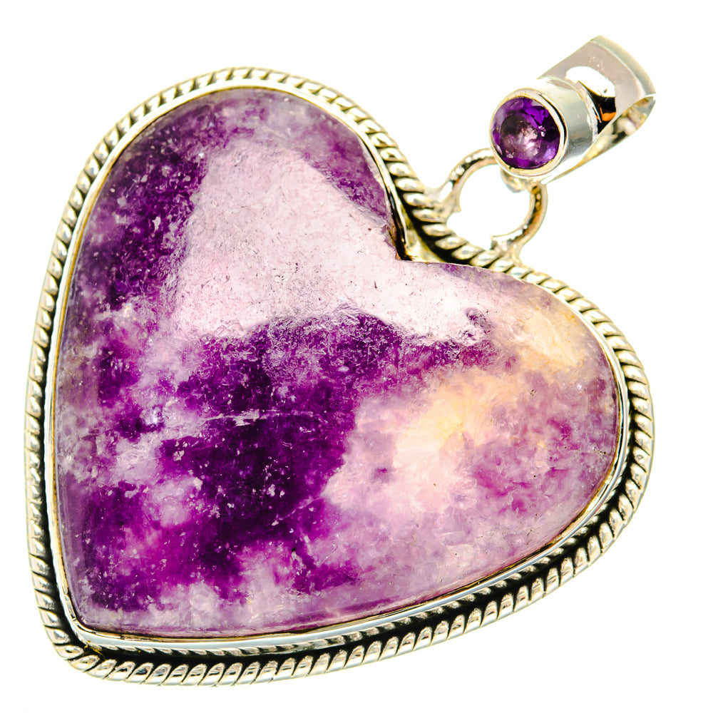 Lepidolite Pendants handcrafted by Ana Silver Co - PD30174 - Photo 2