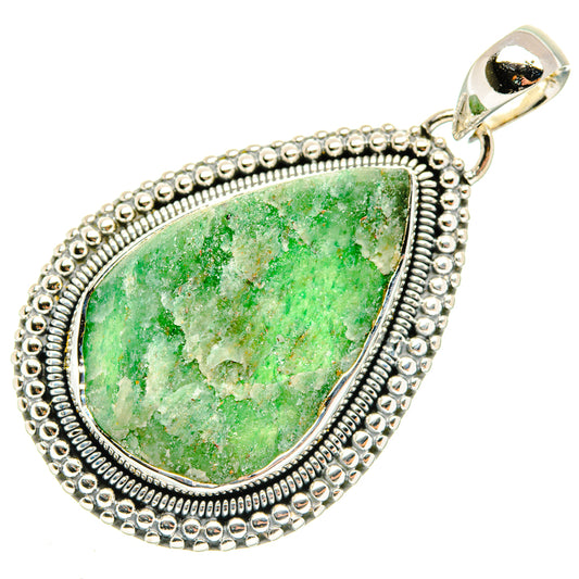 Chrysoprase Pendants handcrafted by Ana Silver Co - PD30175 - Photo 2