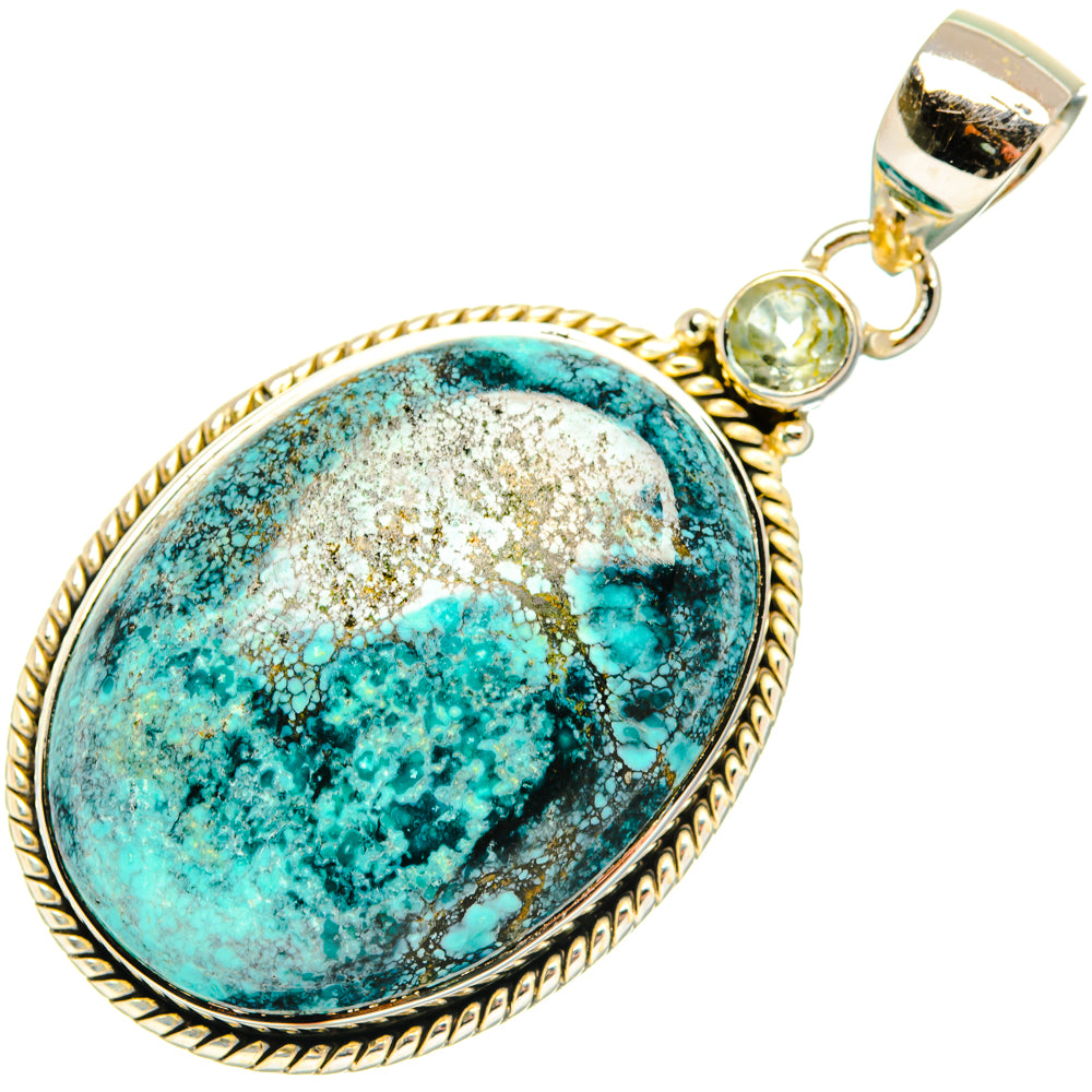 Tibetan Turquoise Pendants handcrafted by Ana Silver Co - PD30184 - Photo 2