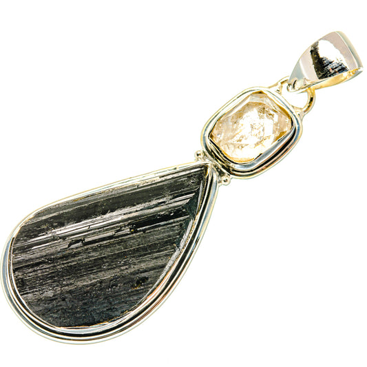 Black Tourmaline Pendants handcrafted by Ana Silver Co - PD30190 - Photo 2