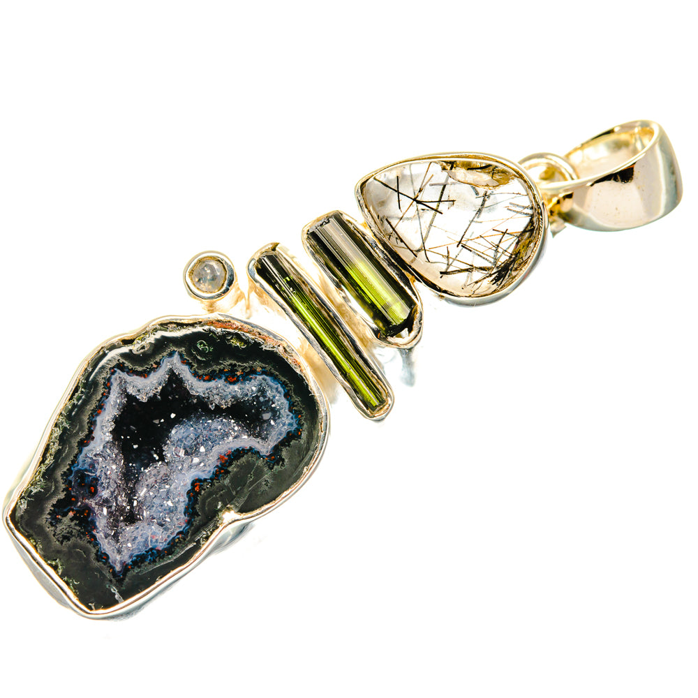 Coconut Geode Slice Pendants handcrafted by Ana Silver Co - PD30199 - Photo 2