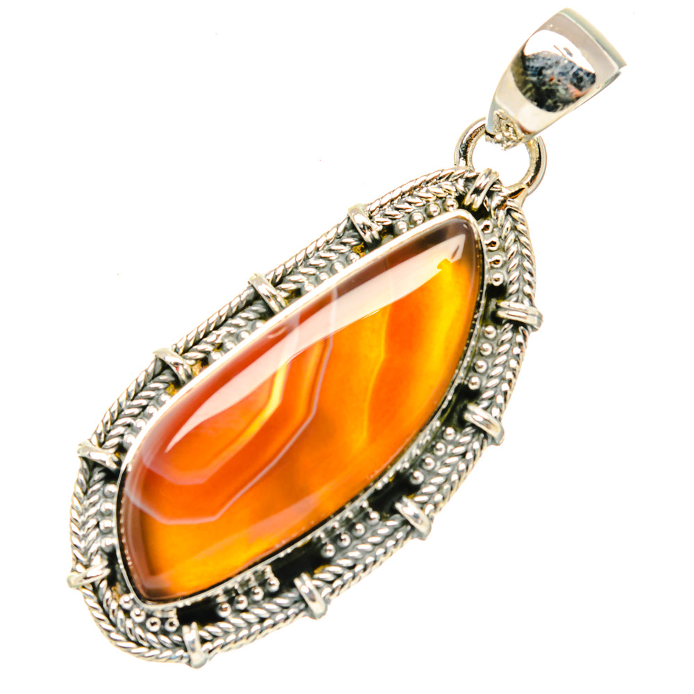 Botswana Agate Pendants handcrafted by Ana Silver Co - PD30201 - Photo 2