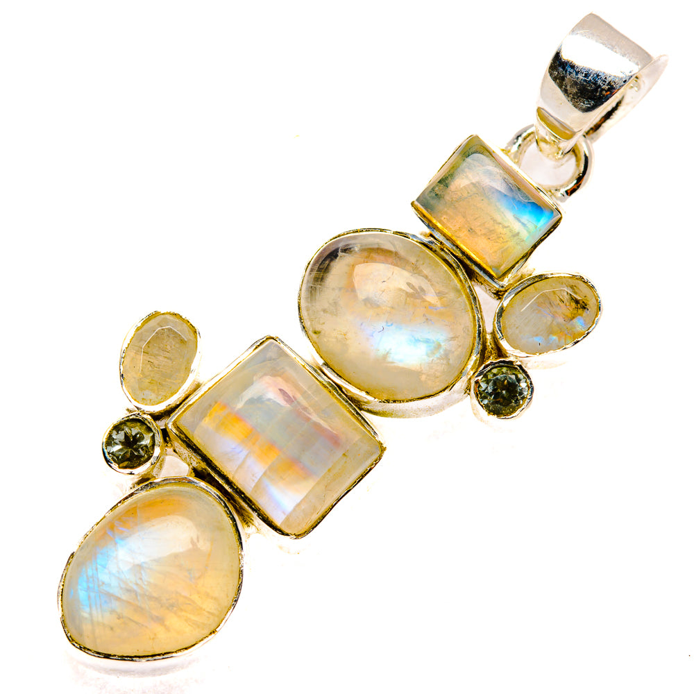 Rainbow Moonstone Pendants handcrafted by Ana Silver Co - PD30233 - Photo 2