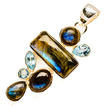 Labradorite Pendants handcrafted by Ana Silver Co - PD30257 - Photo 2