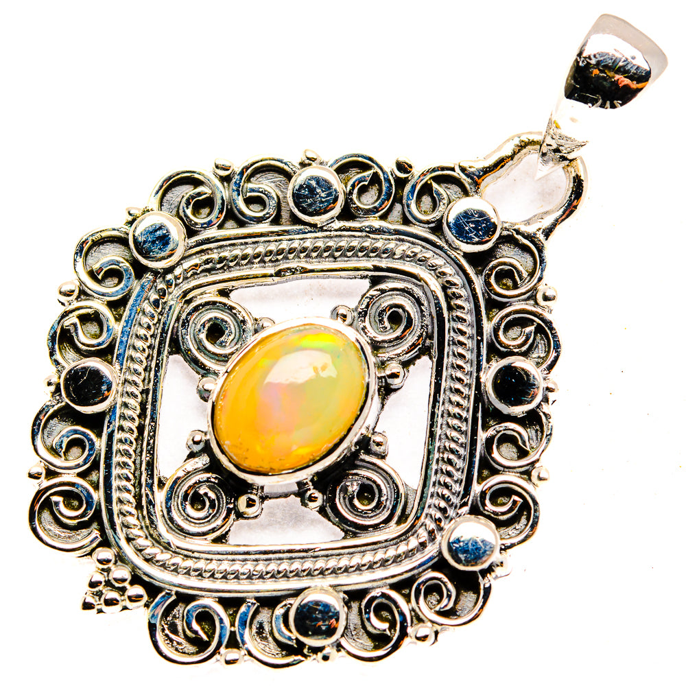Ethiopian Opal Pendants handcrafted by Ana Silver Co - PD30294 - Photo 2