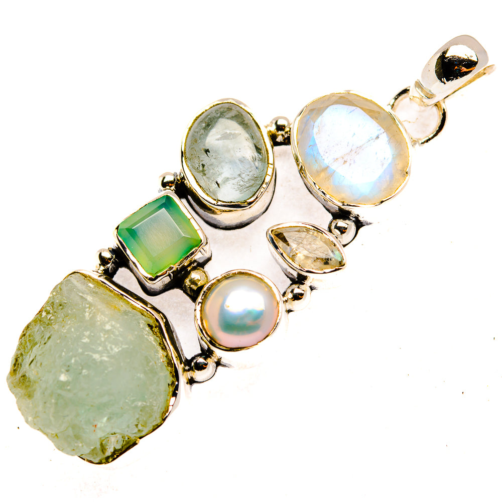 Aquamarine Pendants handcrafted by Ana Silver Co - PD30322 - Photo 2