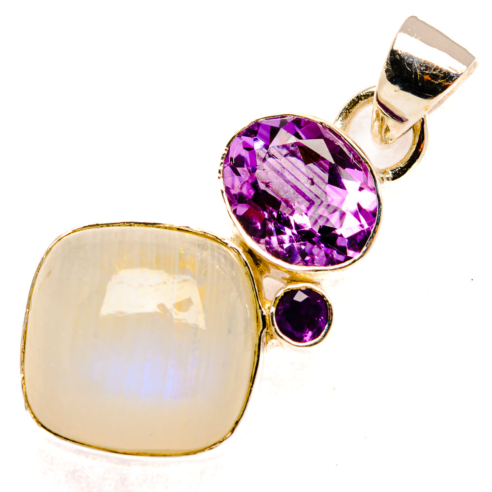 Rainbow Moonstone Pendants handcrafted by Ana Silver Co - PD30343 - Photo 2