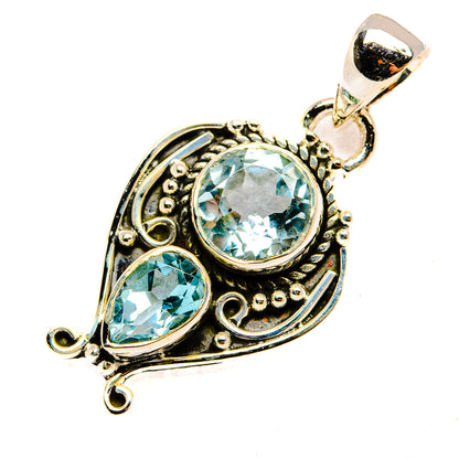 Blue Topaz Pendants handcrafted by Ana Silver Co - PD30346 - Photo 2
