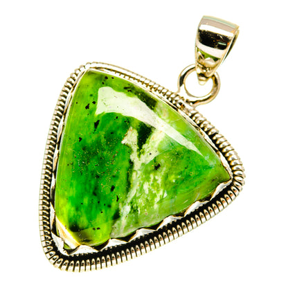 Australian Green Opal Pendants handcrafted by Ana Silver Co - PD3036
