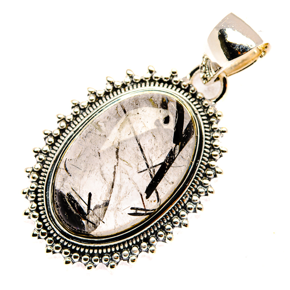 Tourmalinated Quartz Pendants handcrafted by Ana Silver Co - PD30379 - Photo 2