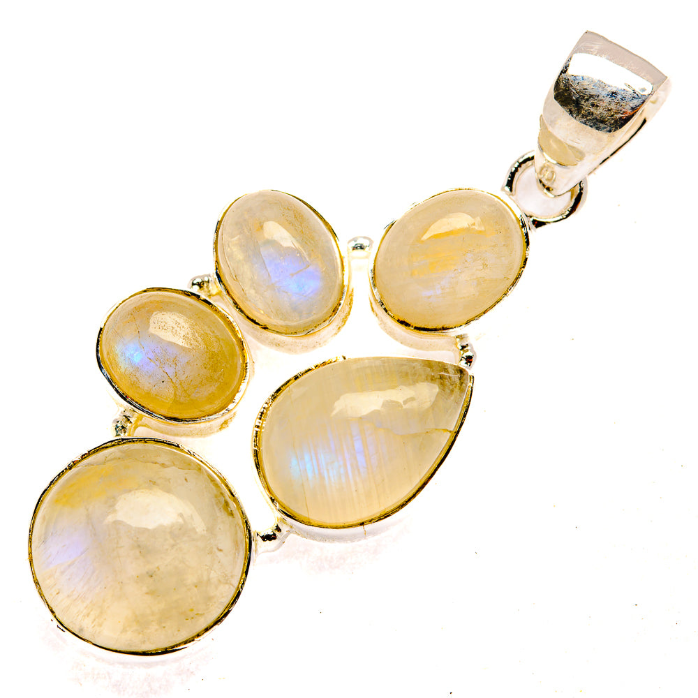 Rainbow Moonstone Pendants handcrafted by Ana Silver Co - PD30384 - Photo 2