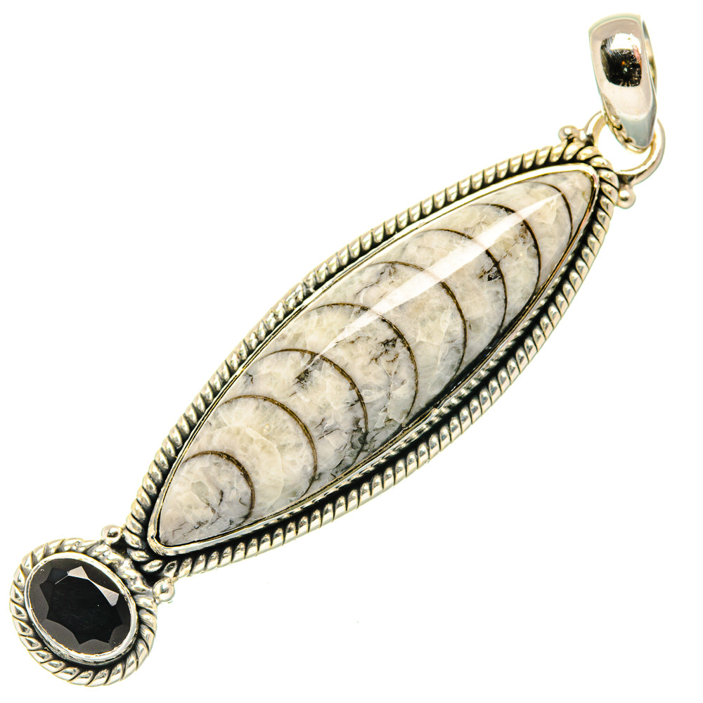 Orthoceras Fossil Pendants handcrafted by Ana Silver Co - PD30394 - Photo 2