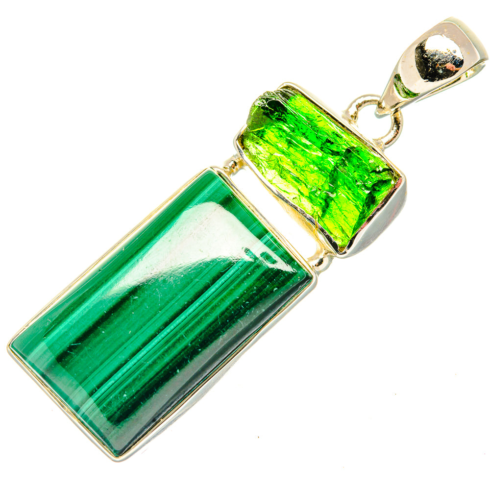 Malachite Pendants handcrafted by Ana Silver Co - PD30404 - Photo 2