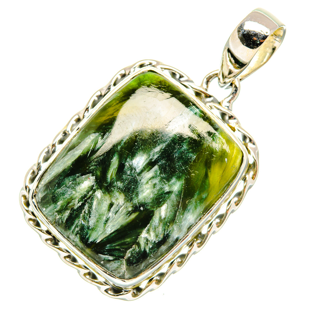 Seraphinite Pendants handcrafted by Ana Silver Co - PD30409 - Photo 2