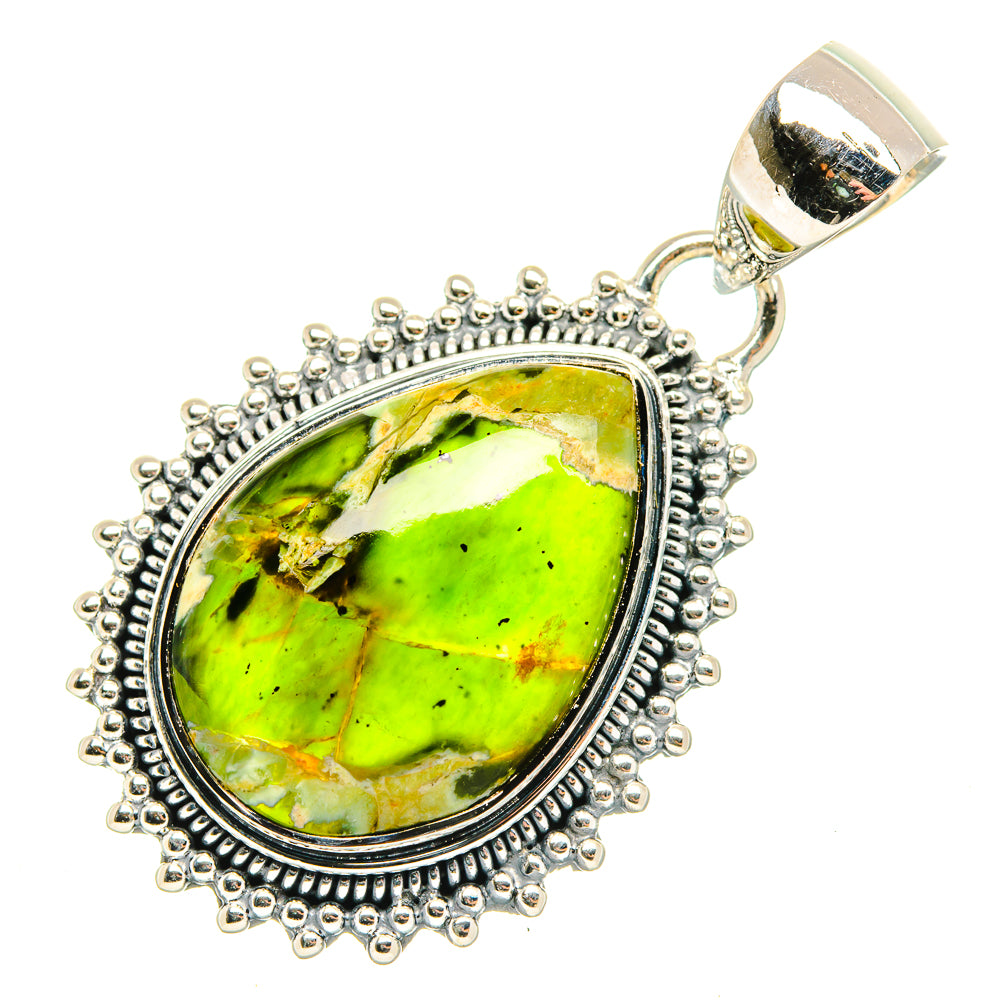 Australian Green Opal Pendants handcrafted by Ana Silver Co - PD30412 - Photo 2