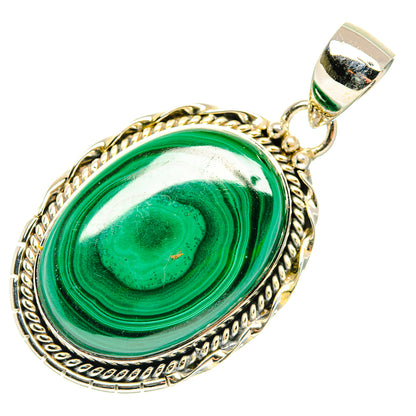 Malachite Pendants handcrafted by Ana Silver Co - PD30415 - Photo 2