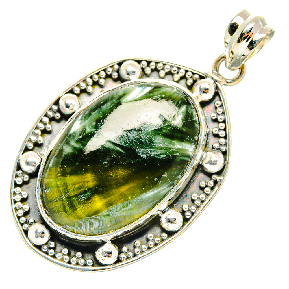 Seraphinite Pendants handcrafted by Ana Silver Co - PD30422 - Photo 2