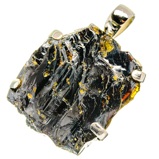 Pyrite In Black Onyx Pendants handcrafted by Ana Silver Co - PD30426 - Photo 2