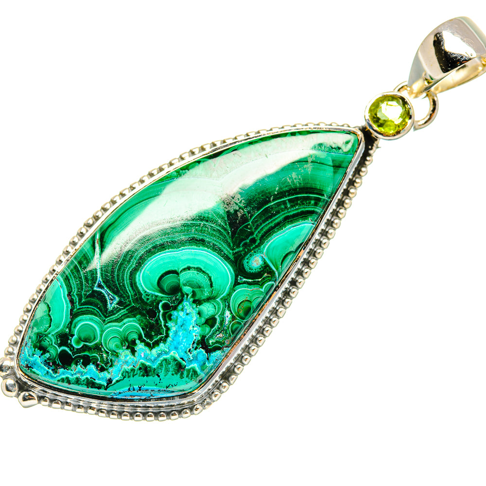 Malachite In Chrysocolla Pendants handcrafted by Ana Silver Co - PD30429 - Photo 2