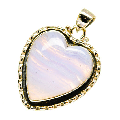 Blue Lace Agate Pendants handcrafted by Ana Silver Co - PD3044