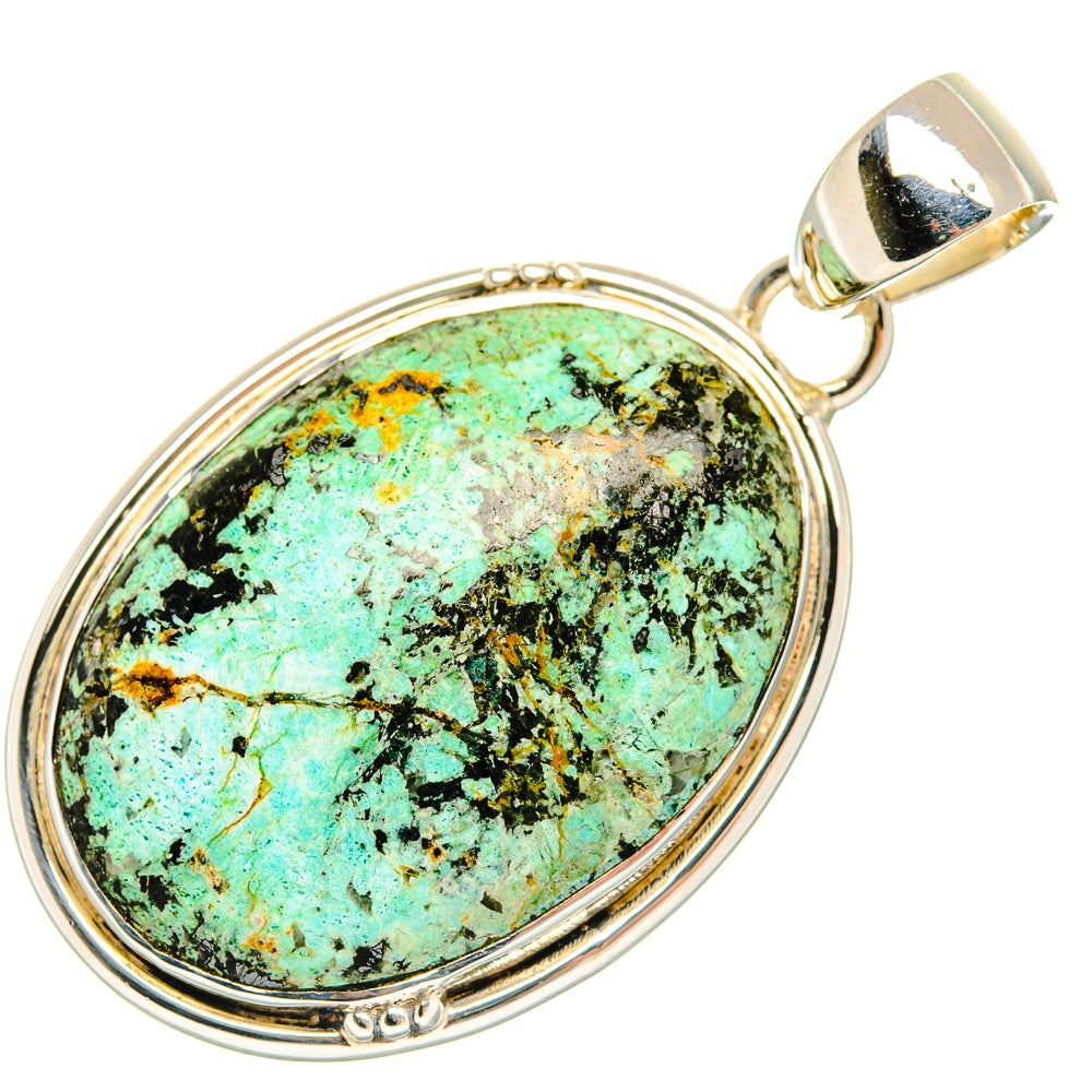 Tibetan Turquoise Pendants handcrafted by Ana Silver Co - PD30462 - Photo 2