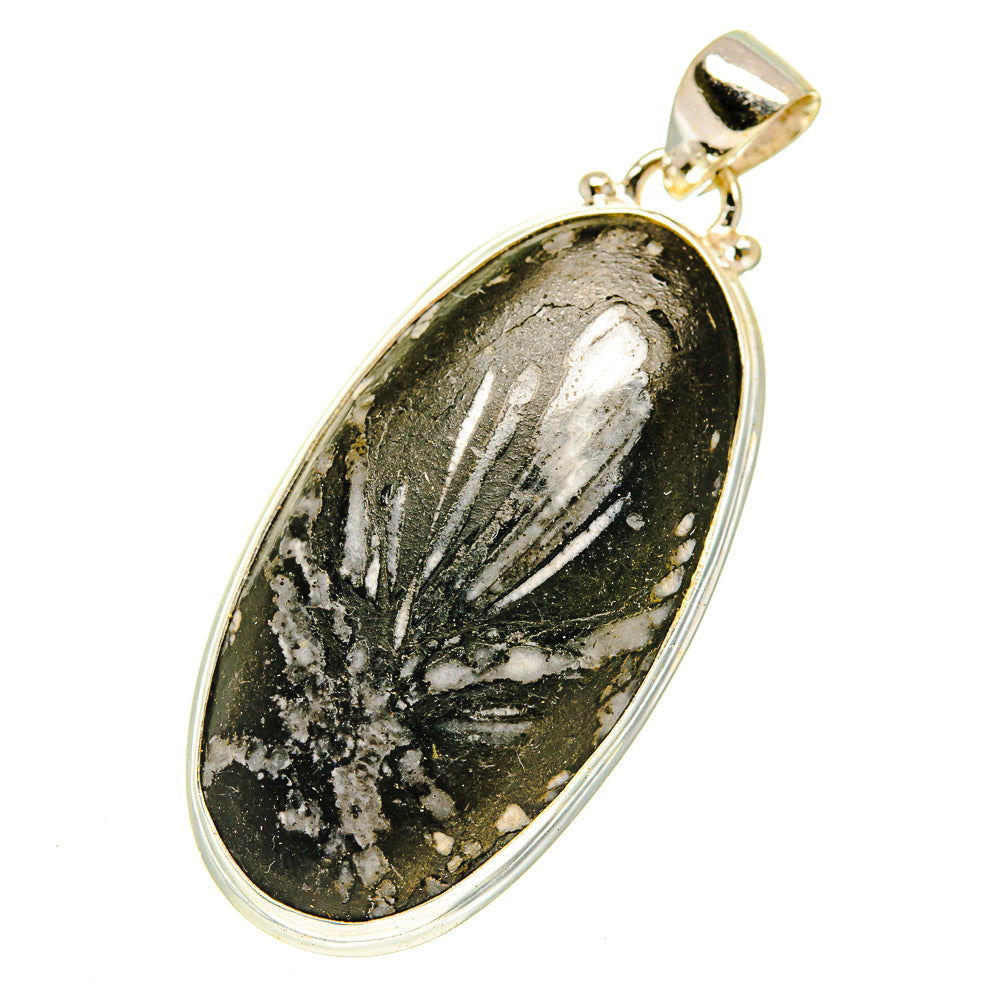 Chrysanthemum Stone Pendants handcrafted by Ana Silver Co - PD3049