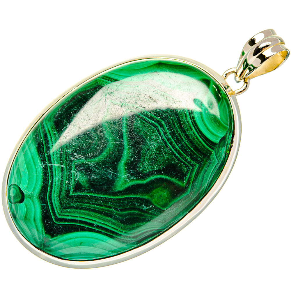 Malachite Pendants handcrafted by Ana Silver Co - PD30491 - Photo 2