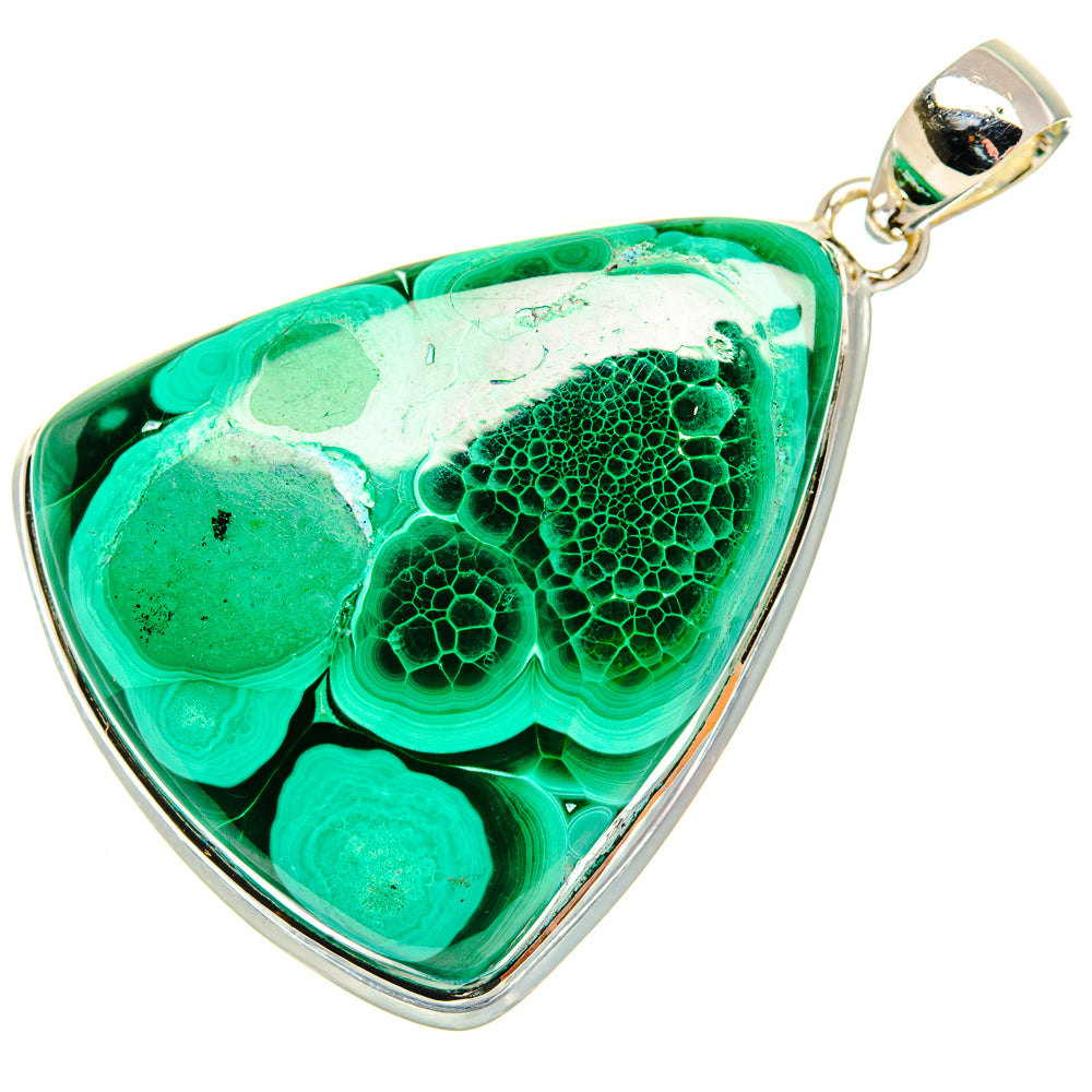 Malachite Pendants handcrafted by Ana Silver Co - PD30497 - Photo 2