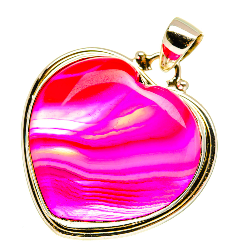 Pink Botswana Agate Pendants handcrafted by Ana Silver Co - PD3050