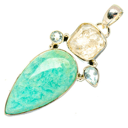 Amazonite Pendants handcrafted by Ana Silver Co - PD30536 - Photo 2