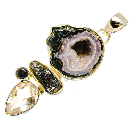 Coconut Geode Slice Pendants handcrafted by Ana Silver Co - PD30547 - Photo 2