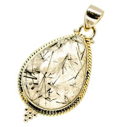 Tourmalinated Quartz Pendants handcrafted by Ana Silver Co - PD3056