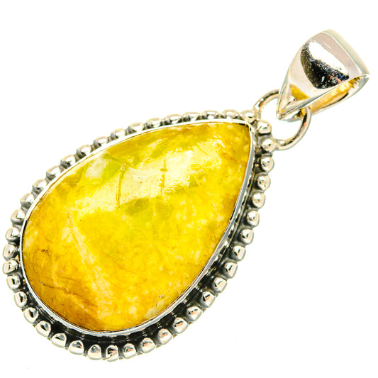 Lemon Jasper Pendants handcrafted by Ana Silver Co - PD30573 - Photo 2