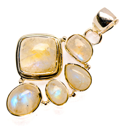 Rainbow Moonstone Pendants handcrafted by Ana Silver Co - PD30584 - Photo 2