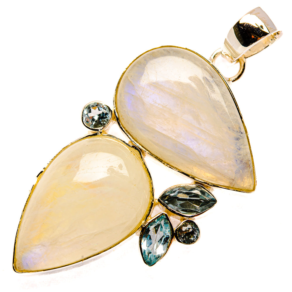 Rainbow Moonstone Pendants handcrafted by Ana Silver Co - PD30587 - Photo 2