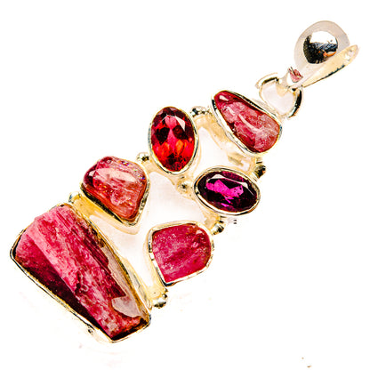 Pink Tourmaline Pendants handcrafted by Ana Silver Co - PD30596 - Photo 2