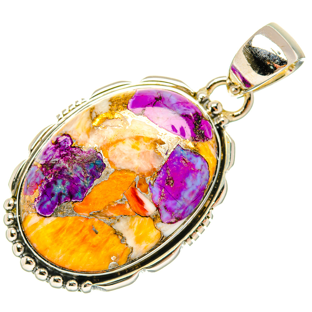 Purple Orange Copper Composite Turquoise Pendants handcrafted by Ana Silver Co - PD30613 - Photo 2