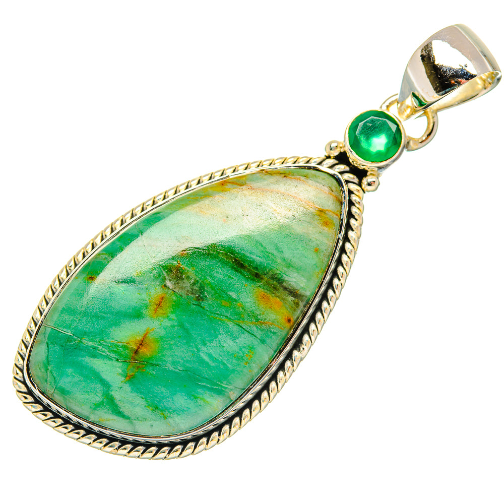 Peruvian Opal Pendants handcrafted by Ana Silver Co - PD30665 - Photo 2