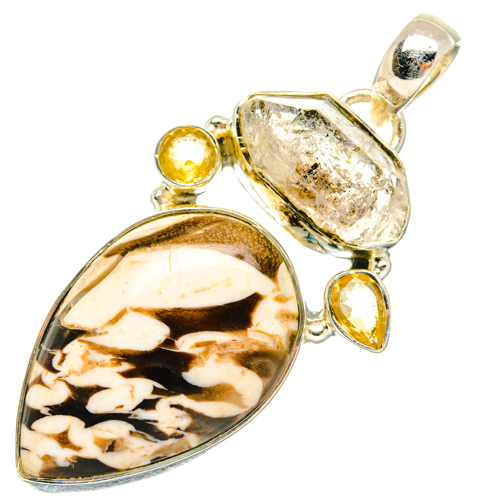 Peanut Wood Jasper Pendants handcrafted by Ana Silver Co - PD30671 - Photo 2