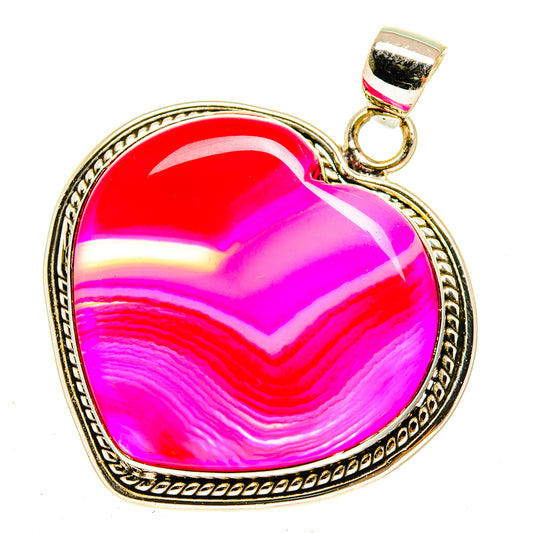Pink Botswana Agate Pendants handcrafted by Ana Silver Co - PD3068