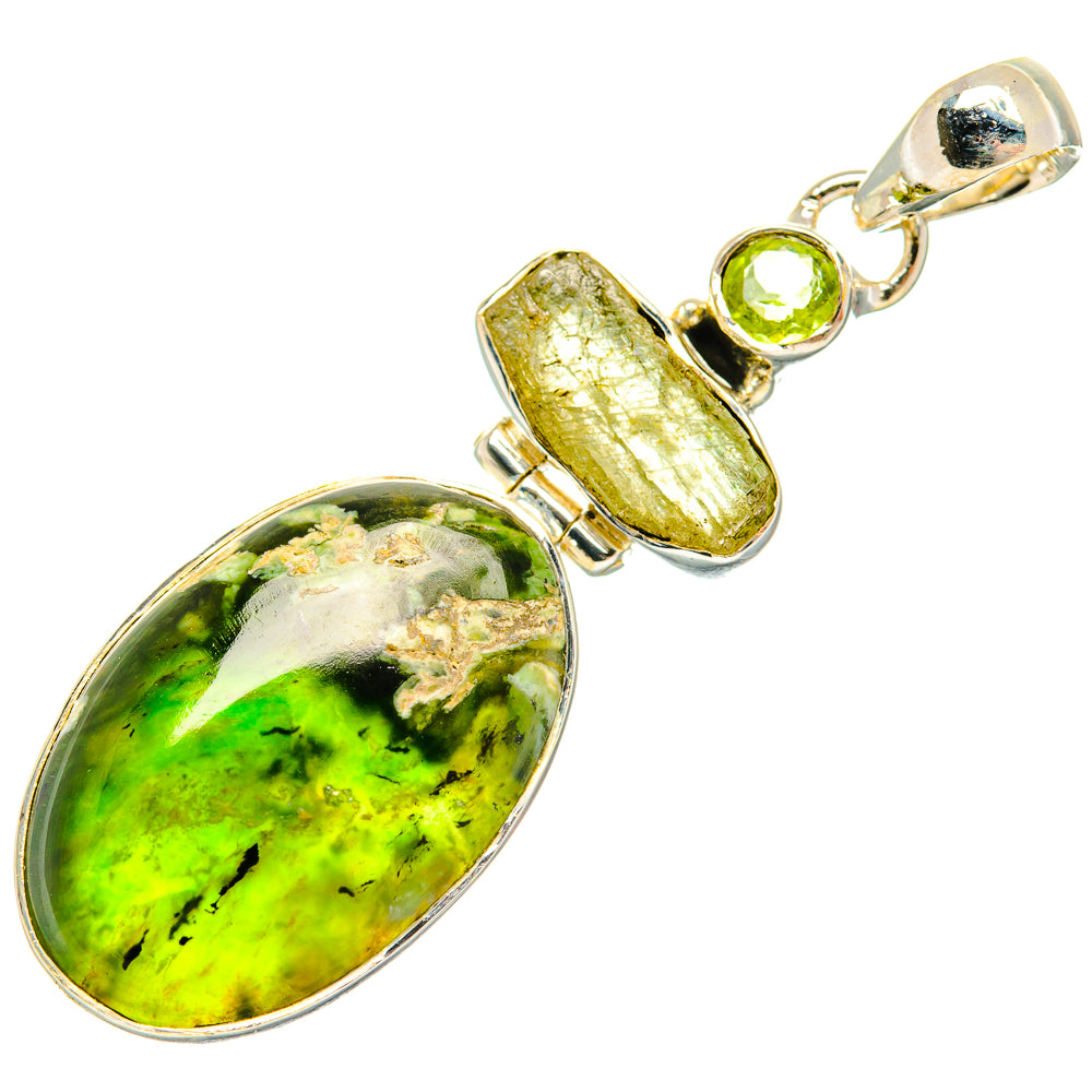 Australian Green Opal Pendants handcrafted by Ana Silver Co - PD30680 - Photo 2