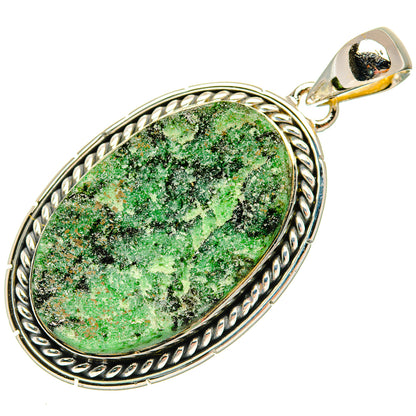Green Fuchsite Pendants handcrafted by Ana Silver Co - PD30687 - Photo 2