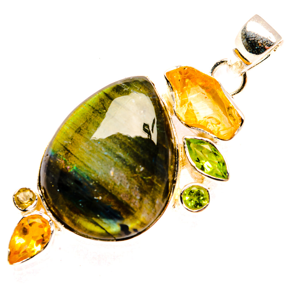 Labradorite Pendants handcrafted by Ana Silver Co - PD30723 - Photo 2