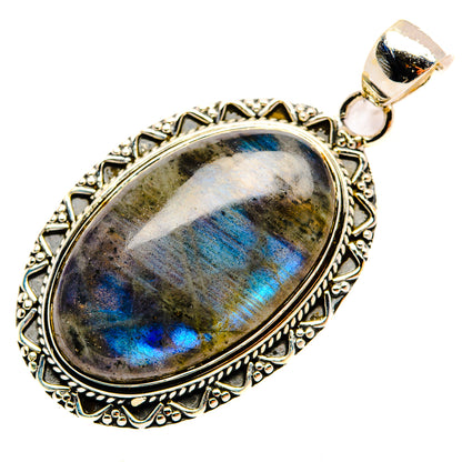 Labradorite Pendants handcrafted by Ana Silver Co - PD30753 - Photo 2