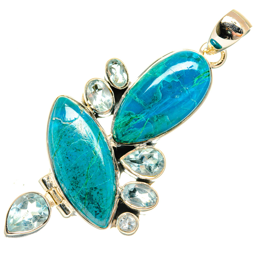 Chrysocolla Pendants handcrafted by Ana Silver Co - PD30782 - Photo 2