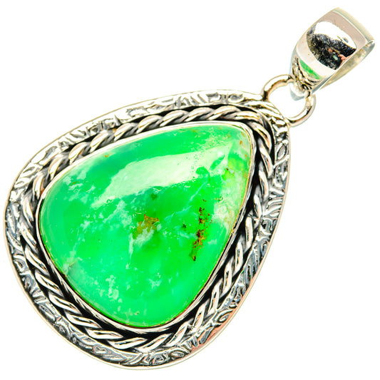 Chrysoprase Pendants handcrafted by Ana Silver Co - PD30785 - Photo 2