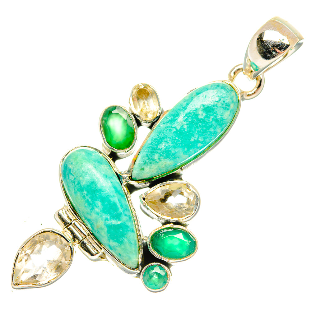 Amazonite Pendants handcrafted by Ana Silver Co - PD30789 - Photo 2