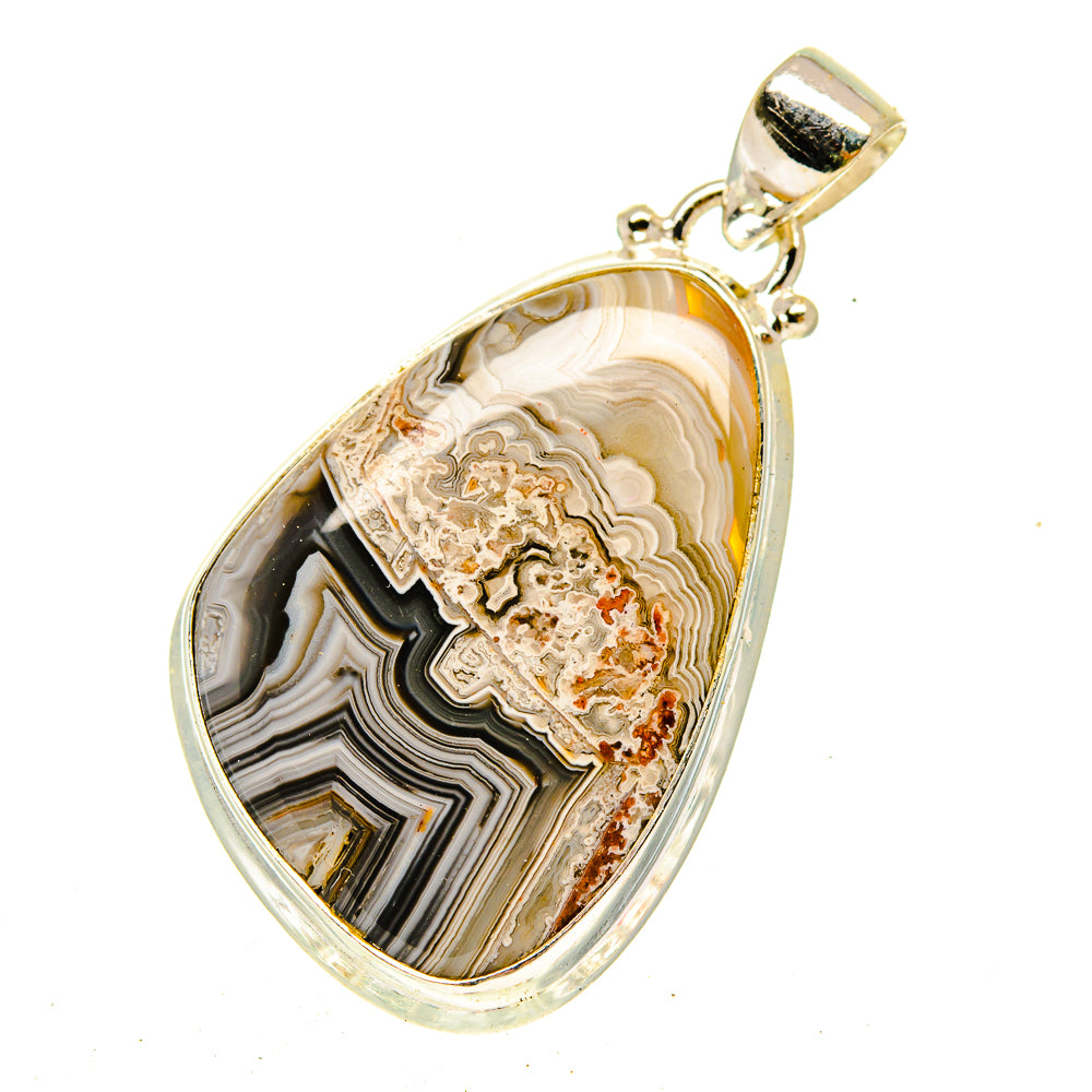 Laguna Lace Agate Pendants handcrafted by Ana Silver Co - PD3079